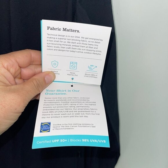 Coolibar Womens Shirt Dress Size Medium Black UPF 50+ Oxford Tab Sleeve New - Picture 7 of 11